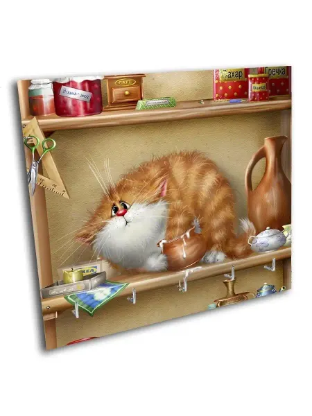 Вега Ключница настенная "Кот на полке"