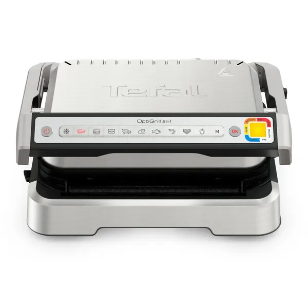 Электрогриль Tefal OptiGrill GC772D30, комбинированный, съемный, рифленая пластина