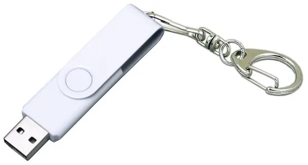 Флешка для нанесения Квебек Solid (32 Гб / GB USB 2.0 Белый/White 031 Портативная флешка для гравировки имени)