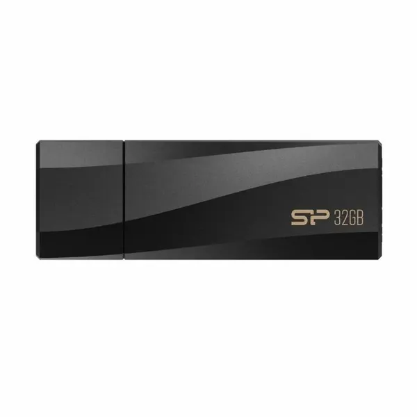 Память USB Flash 32 ГБ Silicon Power BLAZE B07 BLACK (SP032GBUF3B07V1K) - USB 3.0, скорость чтения до 32 Мб/с, скорость записи до 10 Мб/с, Колпачок, Пластик