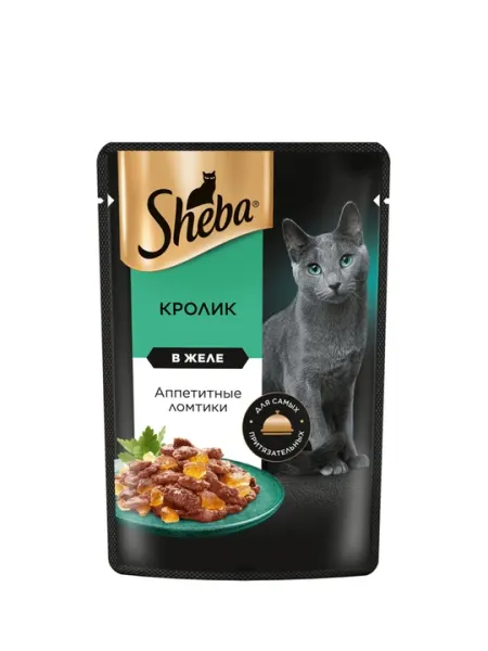 Влажный корм Sheba Аппетитные ломтики в желе с кроликом, 75 г