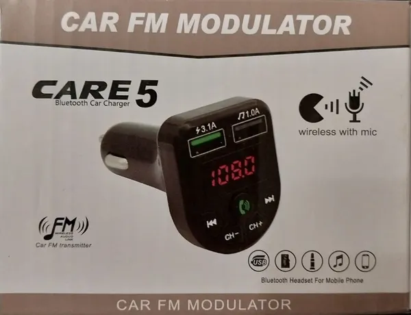 Автомобильный FM Модулятор CARE5 (Bluetooth+2USB+ micro SD)