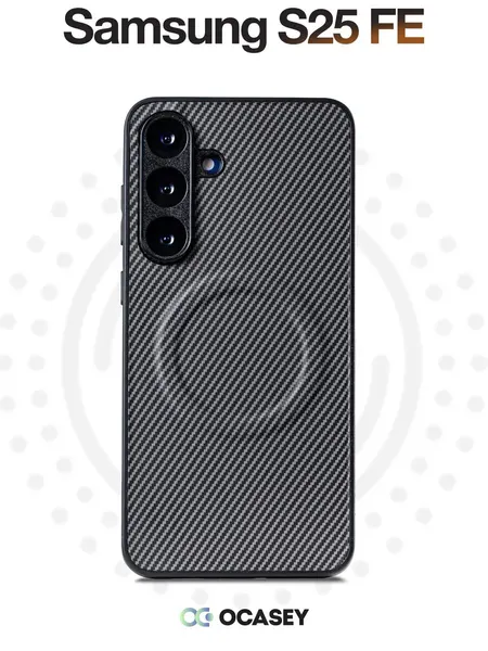 Чехол О'кейси, для Samsung S25FE, серый, стильный, с ангелом