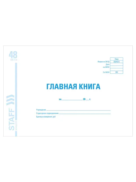 Brauberg Главная книга ОКУД 0504072, 48л, А4