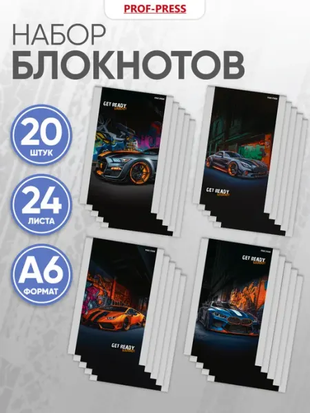 Prof-Press Набор блокнотов А6 24 листа 20 штук