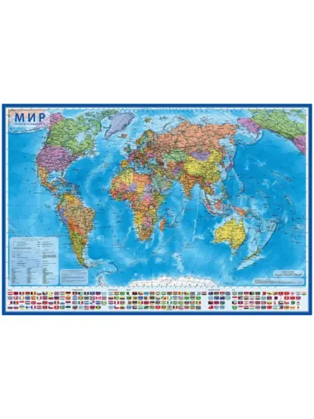 Globen Карта мира Политическая М1 28 80х117см КН044