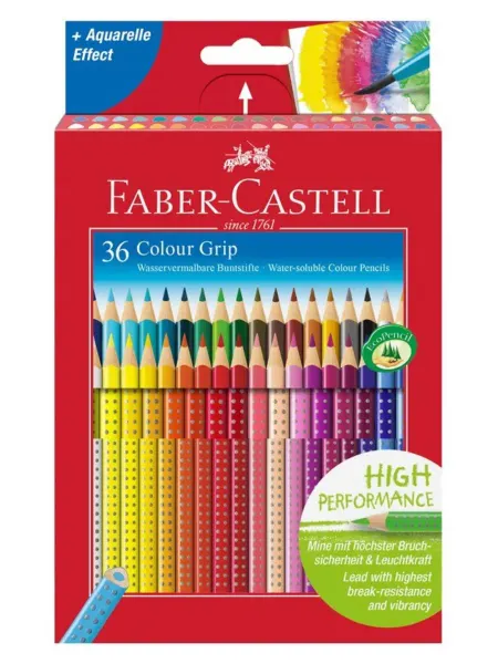 Faber-Castell Карандаши цветные "Grip" трехгранные, 36 цвета