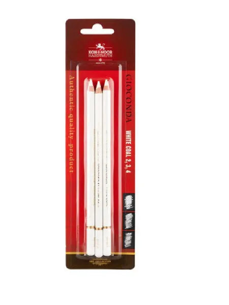 KOH-I-NOOR HARDTMUTH Карандаш угольный "Gioconda"EXTRA, белые, B-H, 3шт