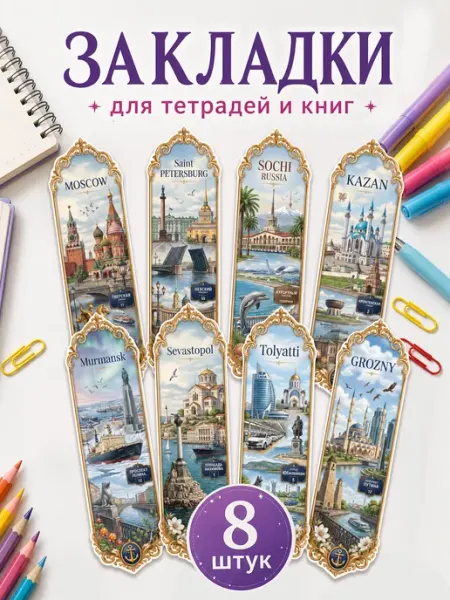 MAJIVVI HOME Закладки для книг и учебников, открытки для посткроссинга
