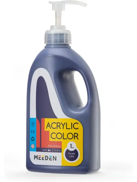 MEEDEN Акриловая краска художественная, 1 л. с дозатором
