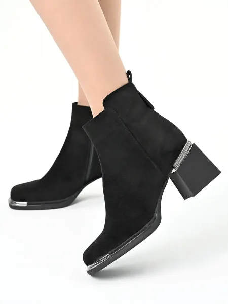 BESMODA SHOES Ботинки полусапожки замшевые женские демисезонные теплые