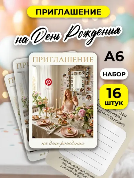 MAJIVVI HOME Пригласительные на день рождения пинтерест Pinterest