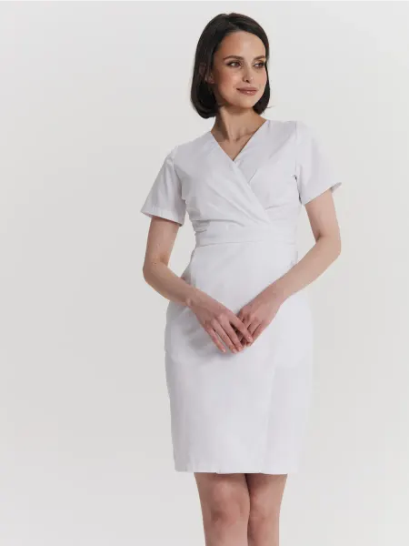 MedLove Платье медицинское с вырезом и запахом