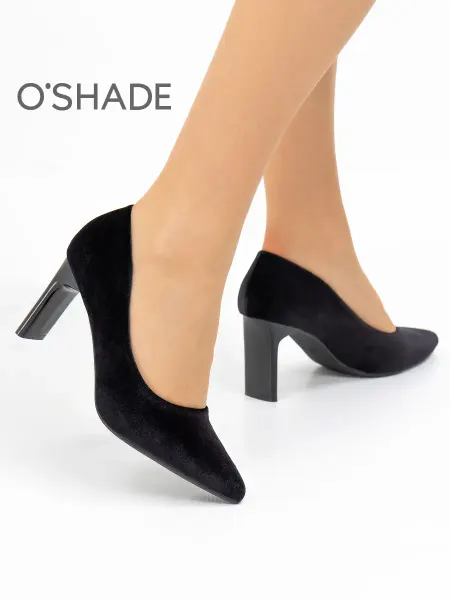 O`SHADE Туфли женские на каблуке черные