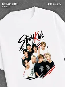 Stray kids Футболка детская с принтом K-POP