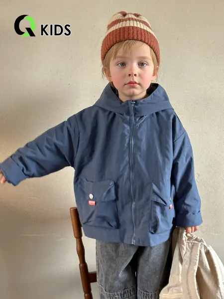 Q kids Детская куртка с капюшоном свободного кроя