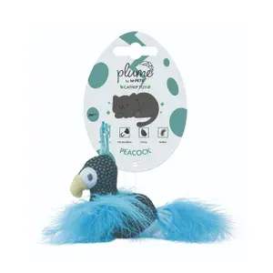 Игрушка для кошек с кошачьей мятой PLUME Павлин, размер 7х9х3 см