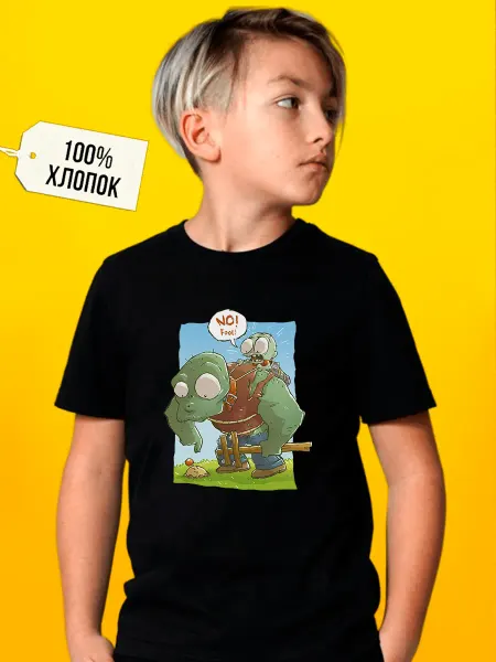 Футболкин Kids Растения против зомби футболка детская