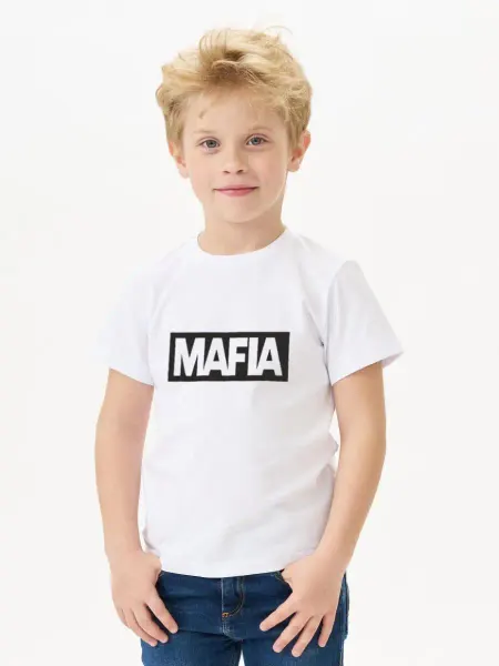 Mk Футболка с принтом надписью Мафия Mafia