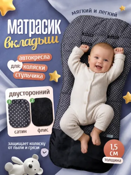 Trottola Матрасик вкладыш в коляску, автокресло, на стульчик