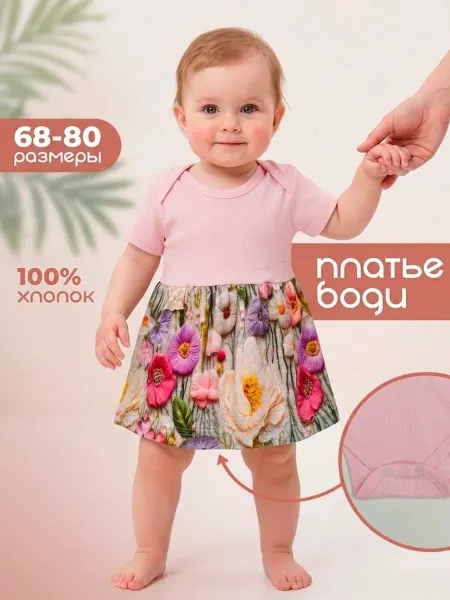 Боди платье для малышей