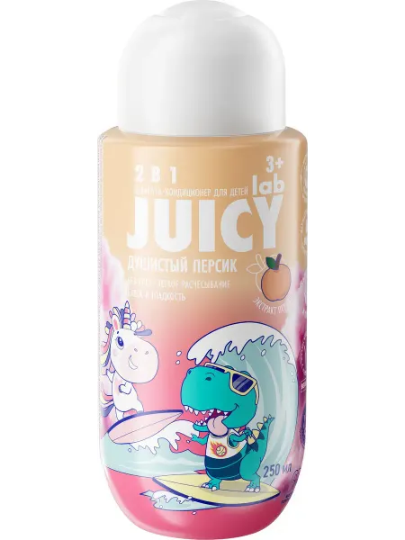 Шампунь-кондиционер детский JUICY LAB 2в1 Персик, 250мл