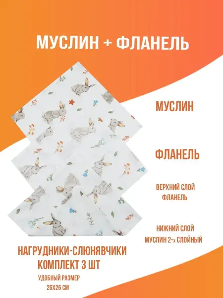 BNT BABY Набор муслиновых салфеток для кормления