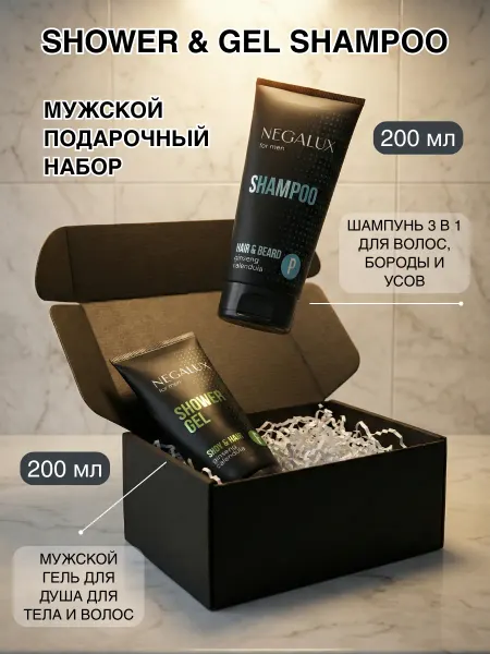 NegaLux Мужской подарочный набор № 1 уходовой косметики 2 в 1