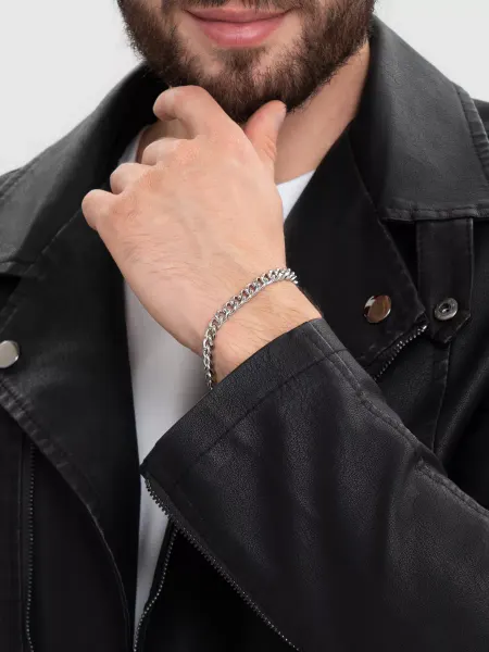 HomeStuffAccessories Браслет мужской базовый на руку 7мм бижутерия