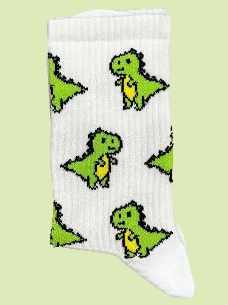 Krumpy Белые носки с принтом дино
