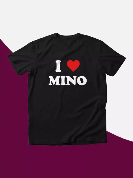 КОМБО Футболка с принтом на груди I love MINO
