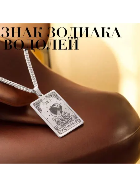 StylingRoom Подвеска знак зодиака Водолей бижутерия