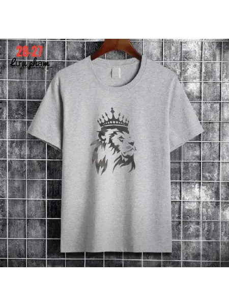 NT shop Футболка базовая с принтом льва хлопок