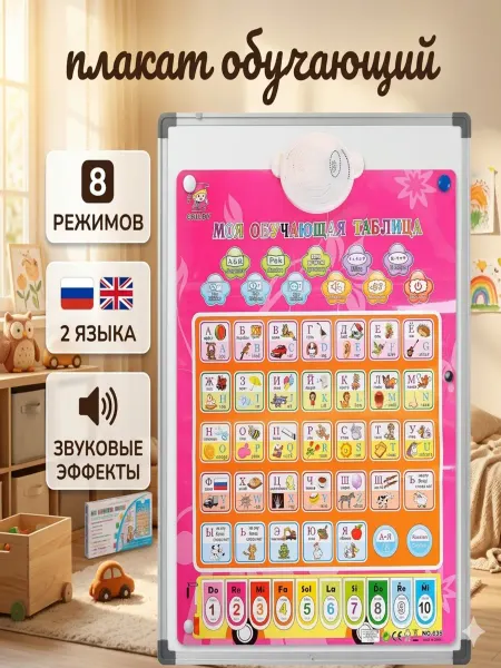 Сималенд Плакат обучающий Азбука 8 функций