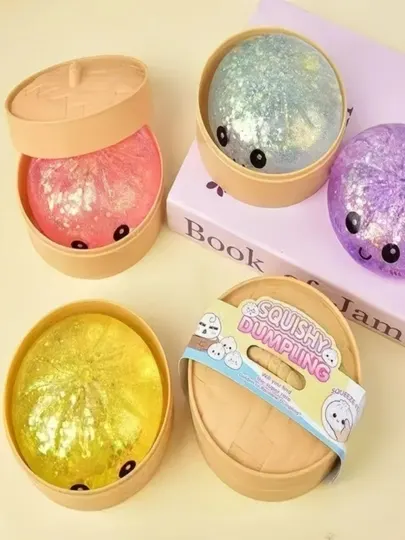 Игрушка хинкали пельмешки антистресс сквиш, 8 см, цвет случайный