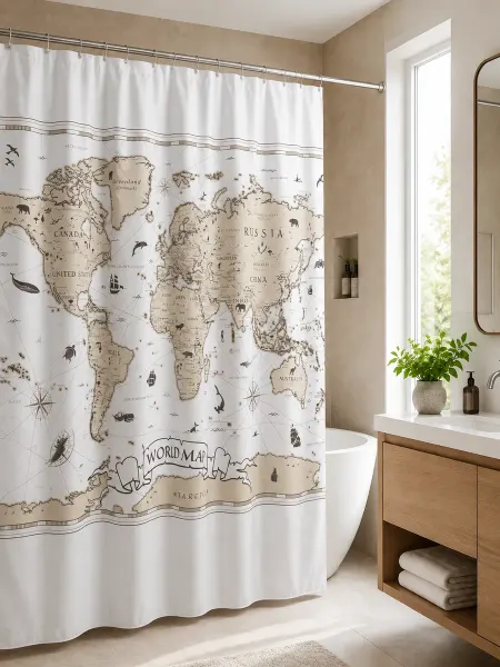 Bath Plus Штора для ванной тканевая 200х200
