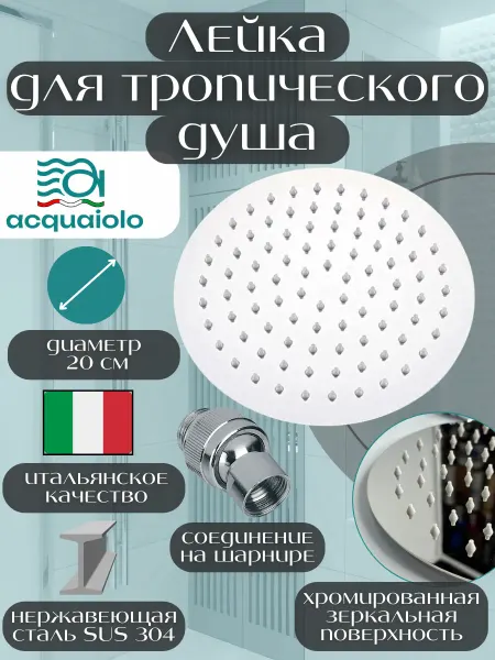 ACQUAIOLO Лейка для тропического душа круглая
