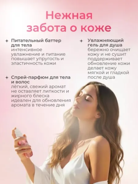 Подарочный набор, лосьон подарок для женщины подарки на 8 марта, Парфюмерия. гел для душ