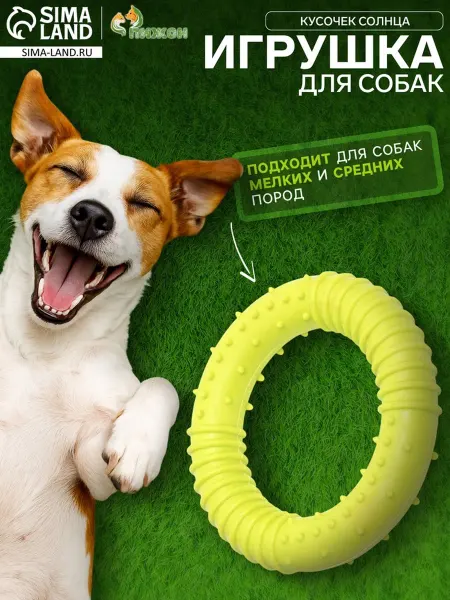 Игрушка жевательная "Кусочек солнца", 8 см, салатовая