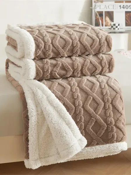 Ikea-home Плед 200х220 теплый зимний пушистый для кровать