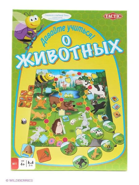 Tactic Games Настольная игра "Учим животных"