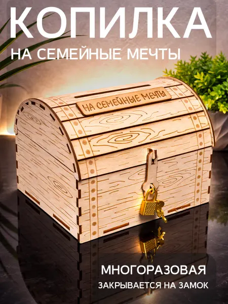 Копилка для денег "На семейные мечты" большой