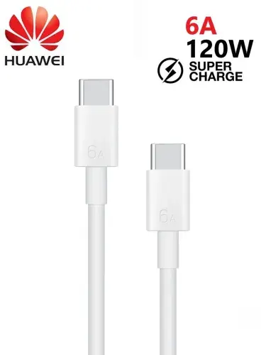 Кабель Huawei Data Cable, Power-CC801, USB Type-C - USB Type-C, 6A, 1м, белый