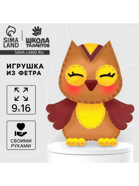Школа талантов Набор для шитья. Игрушка из фетра своими руками «Мудрая