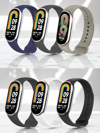 Силиконовые ремешки для Xiaomi Mi band 8 и Xiaomi Mi band 9
