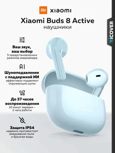 Беспроводные наушники Xiaomi Buds 8 Active BHR08JPGL (Blue)