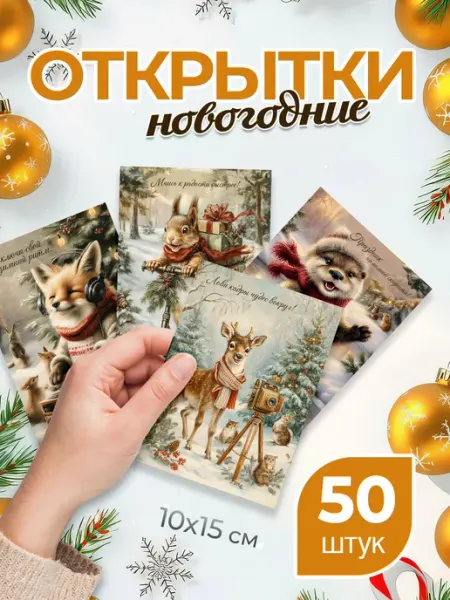 Pank.serg Открытки новогодние ретро, 10х15