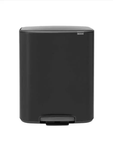 Brabantia Бак мусорный BoPedalBin черный матовый 2х30л 211508