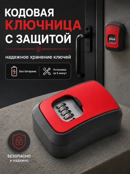 В ТОЧКУ Ключница настенная пластиковая сейф для ключей