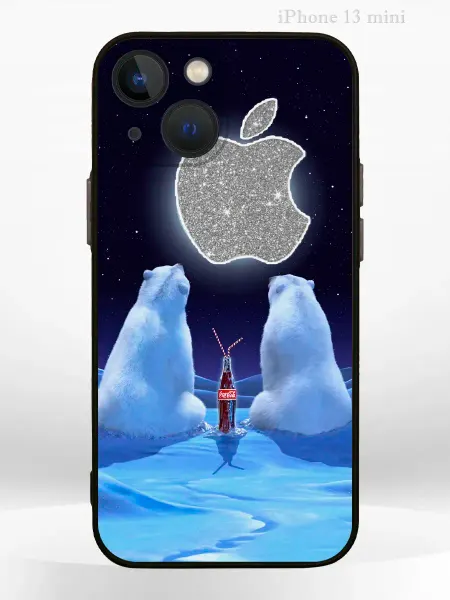 PRINTberries Чехол на iPHONE 13 mini с принтом новогодний apple bear